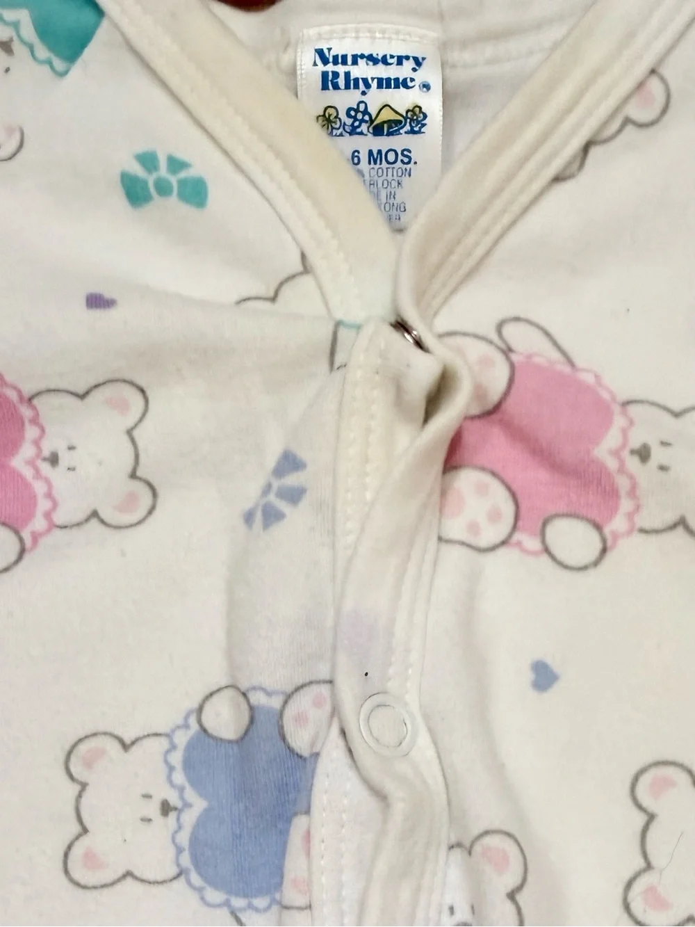 Vintage 90s Baby Girl One Piece Bodysuit Bundle 0-6 Months Bears Floral Sheep